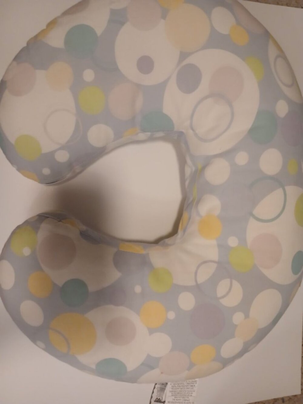 Boppy Original Nursing Pillow Gray Cover Pattern